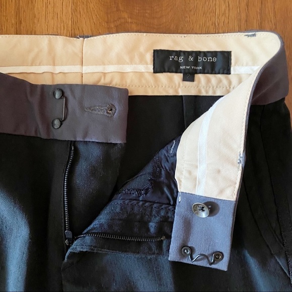 Rag & Bone Trouser Pants Women’s Size 2 Dark Gray Grey Wool Slim Leg Ankle - Picture 6 of 16